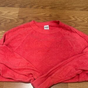PINK Victoria's Secret Vibrant Red Pullover
